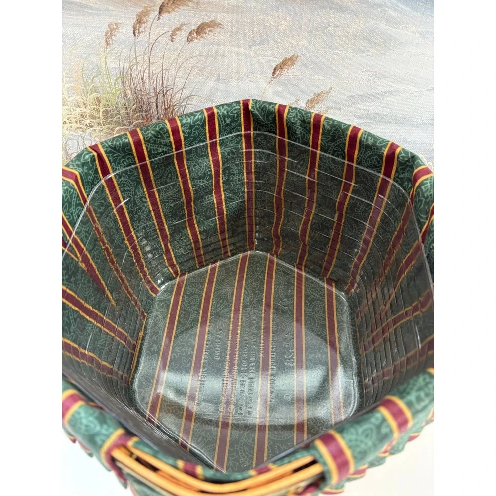 Longaberger Christmas Collection 1997 Edition Snowflake Basket Hexagon Liner